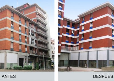 Edificio en Santutxu, antes y después